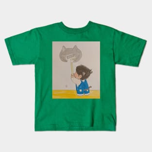 Tip-Toe Painter: Suga's Cat Creation Kids T-Shirt